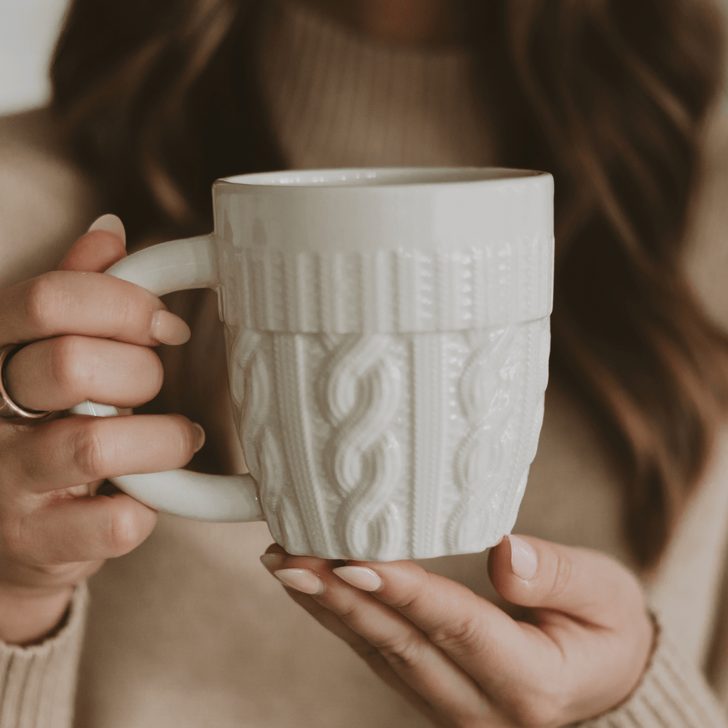 Cream Sweater Coffee Mug