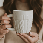 Cream Sweater Coffee Mug